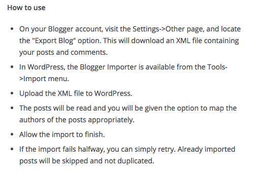 how to install your WordPress blog and import previous posts from Blogger and WordPress.com