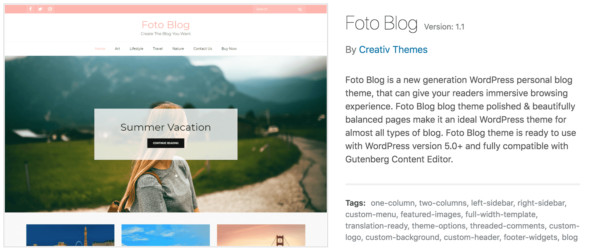 free WordPress themes for bloggers
