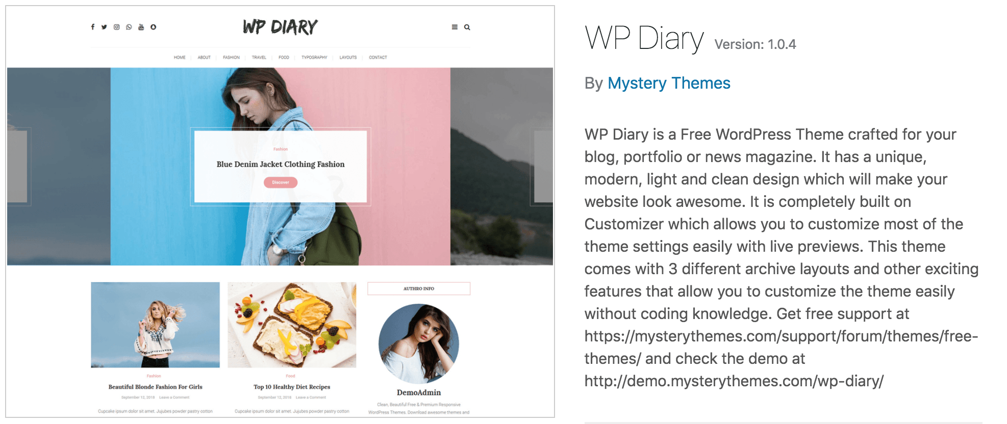 free WordPress themes for bloggers