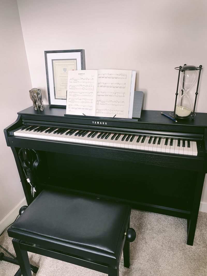 home office and spare bedroom ideas - piano