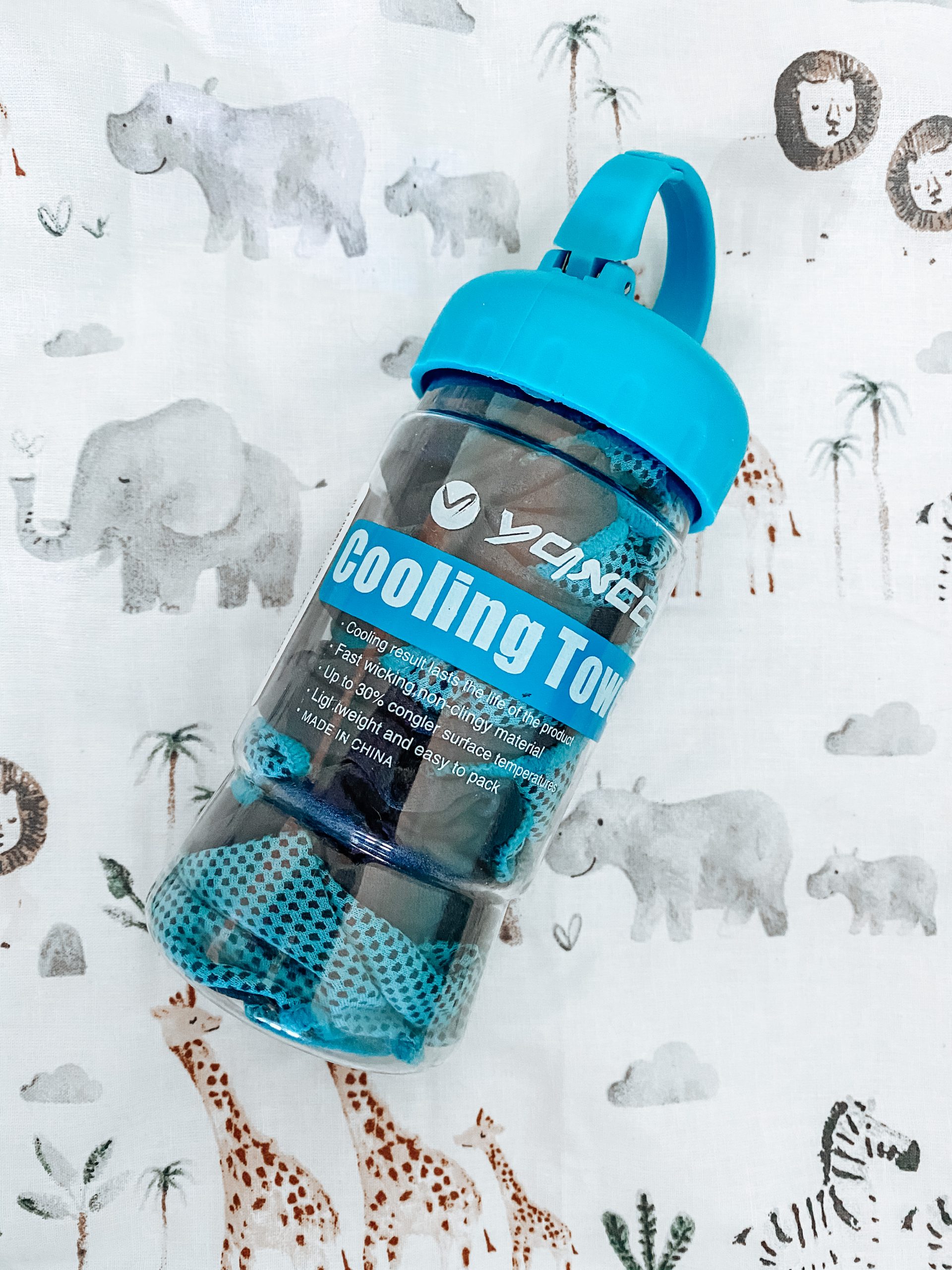 cooling towel in the bottle