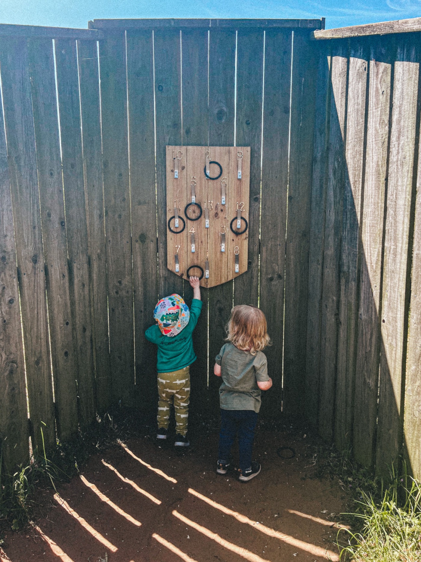 Throwing game in Woldies Lavender & Nature Farm - kids playing with the ring toss game