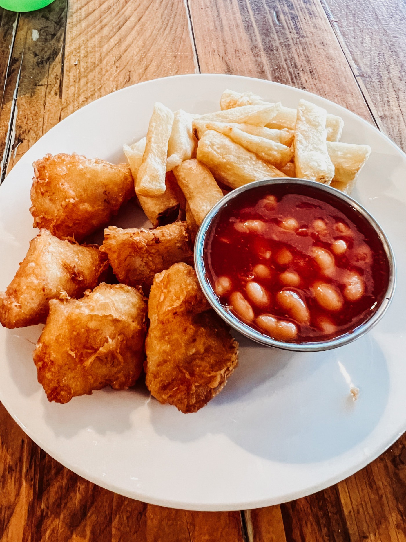 Kids fish bites, chips and beans Abbey Wharf Review Whitby