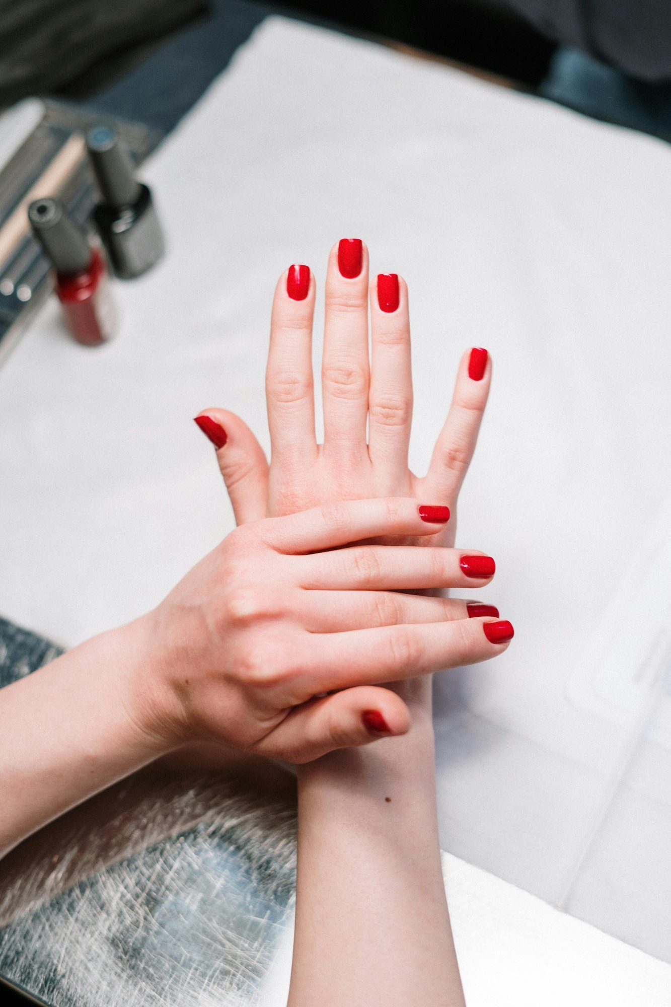 red valentines day nails