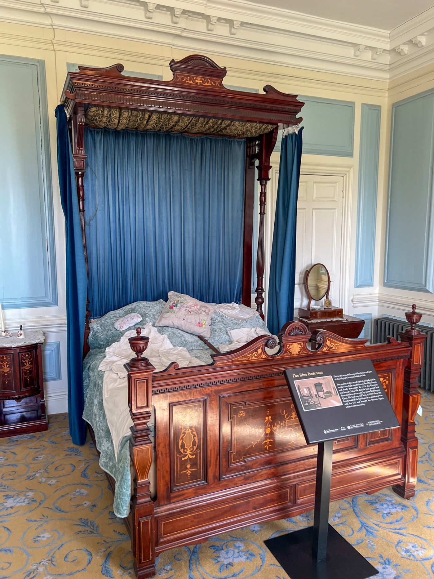 Sewerby Hall And Gardens Review - The Blue Bedroom