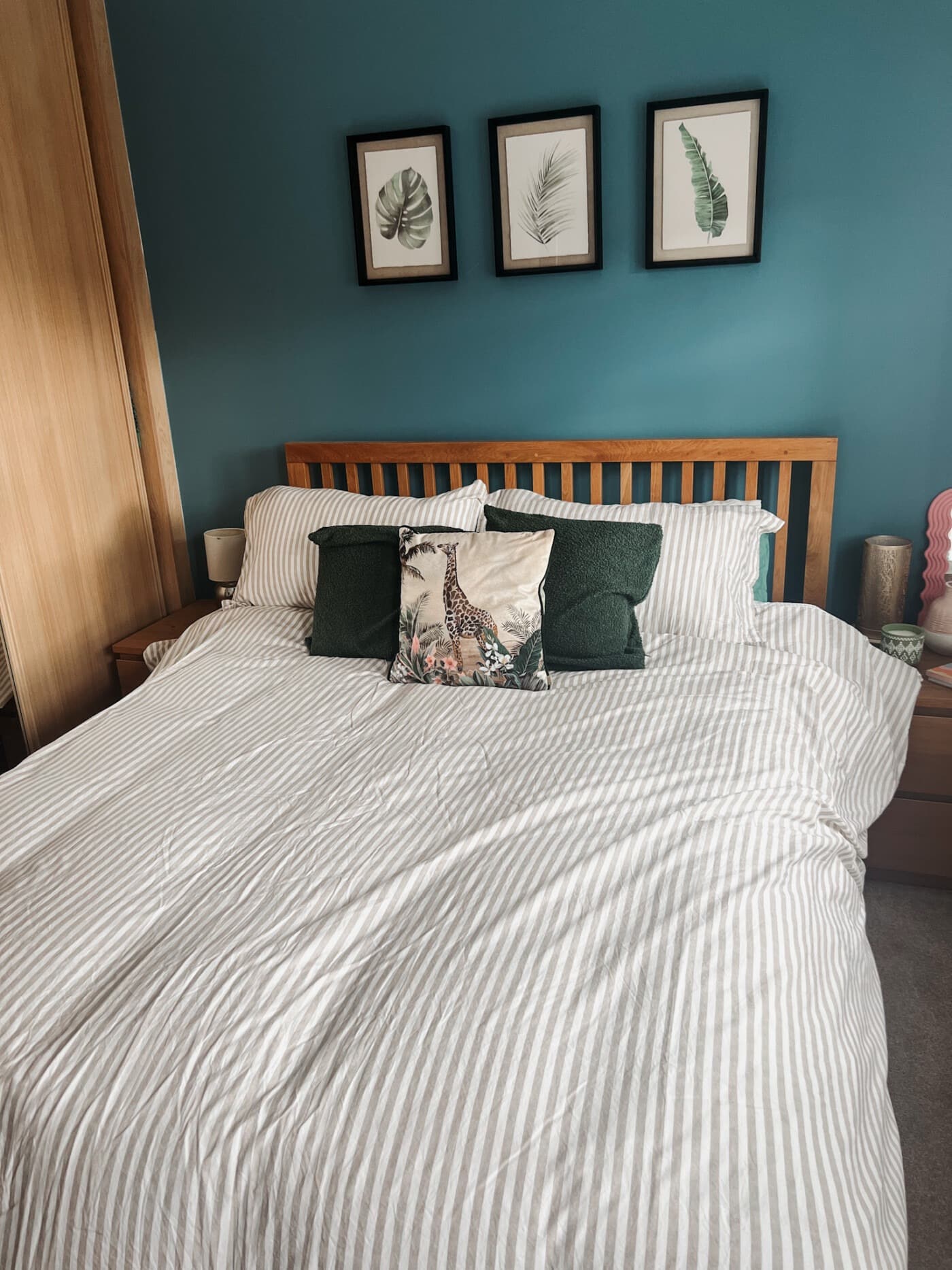 Simba duvet and pillows on a bed