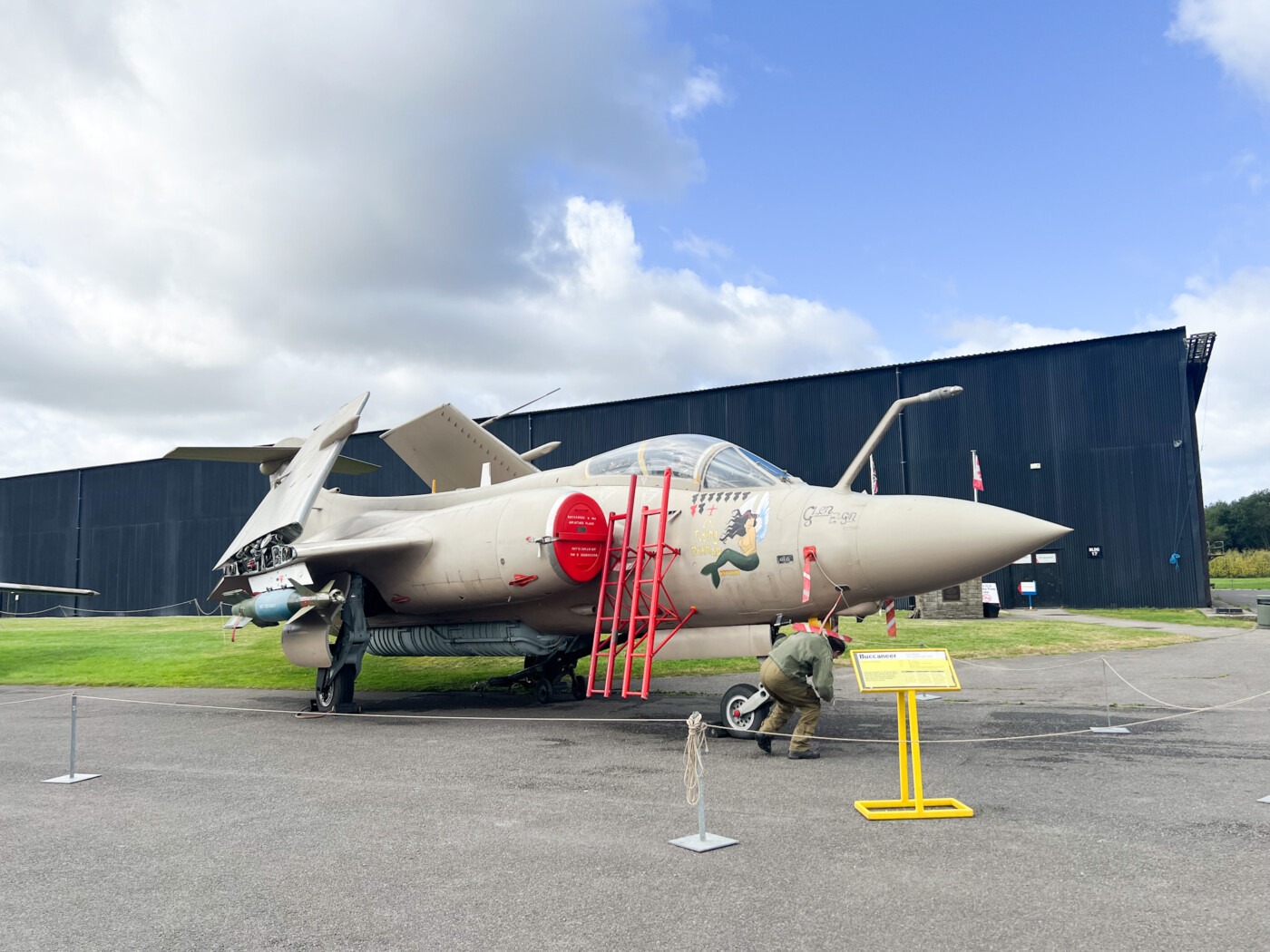 aircraft on display in the grounds of the Yorkshire Air Museum near York