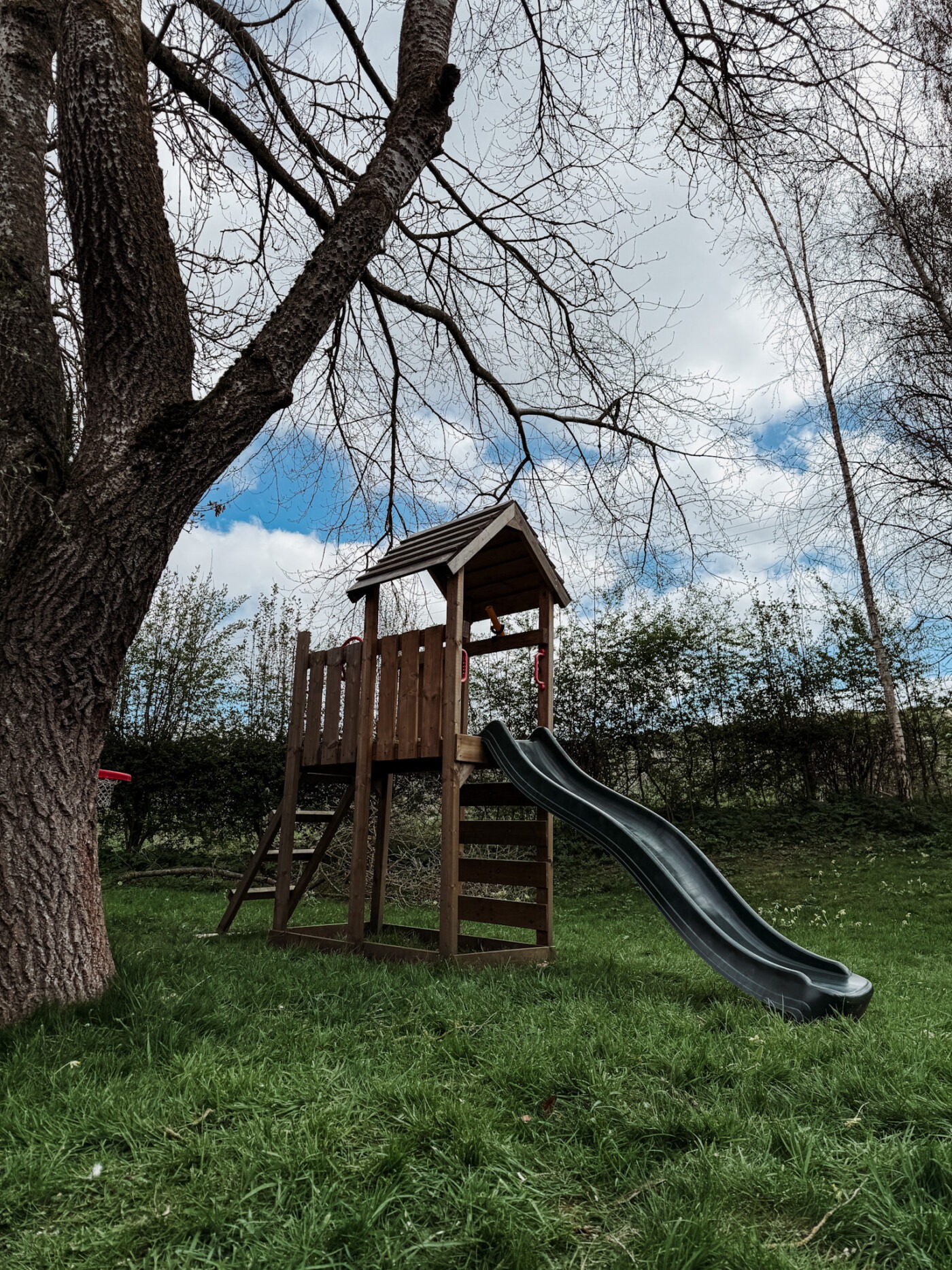 wooden climbing frame