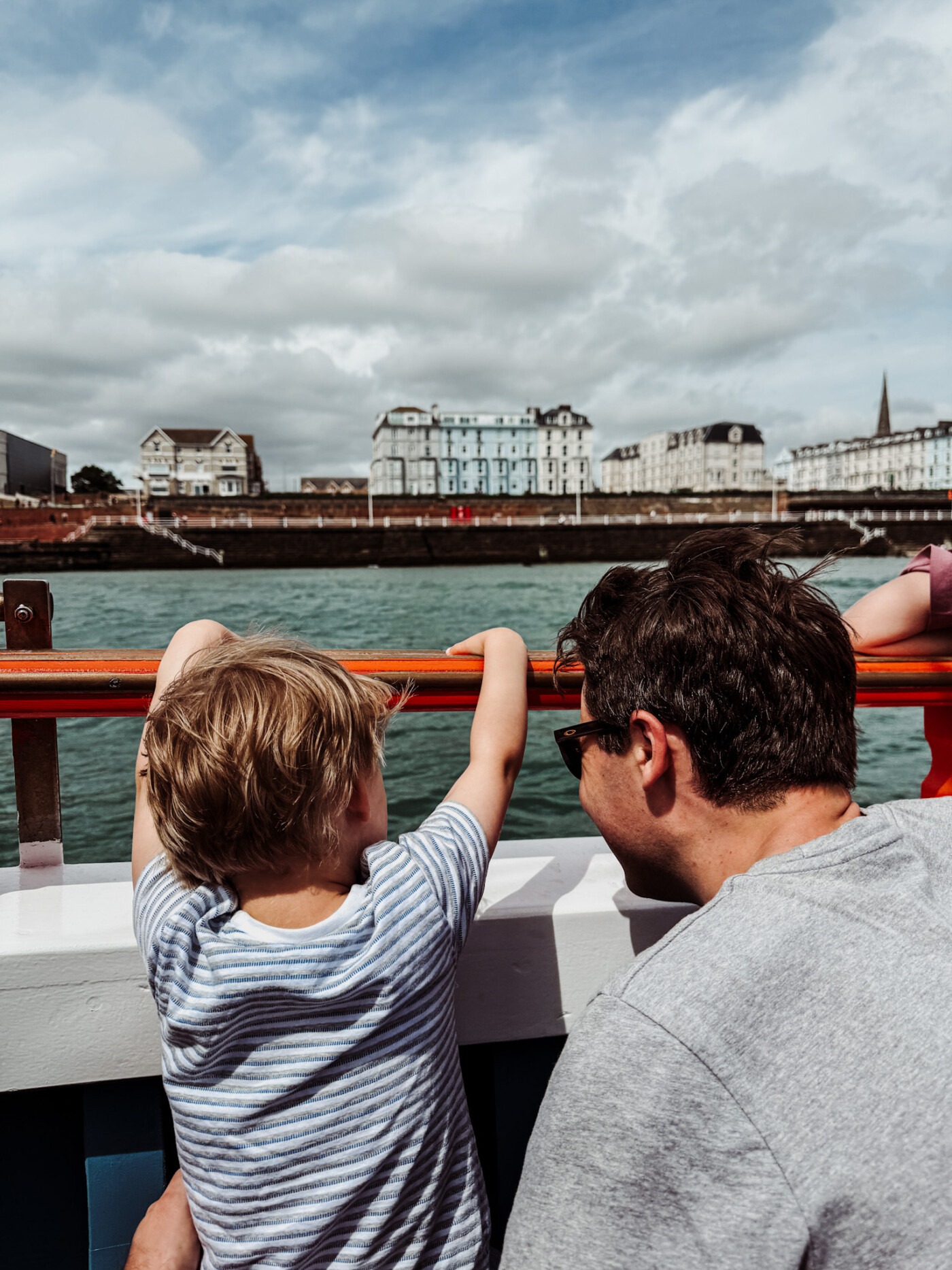 view across Bridlington Harbour from the pirate ship boat trip