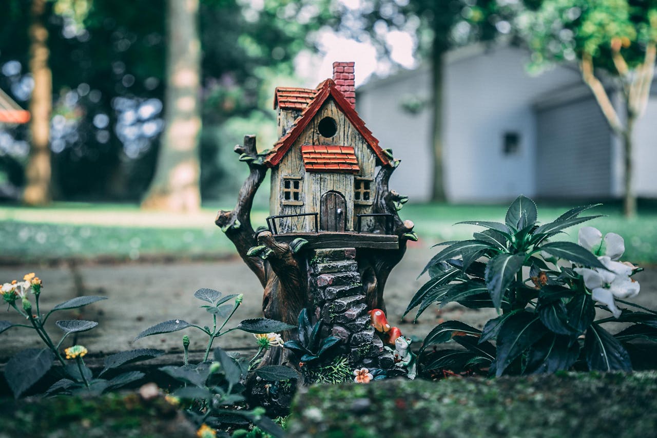 Brown and Red Birdhouse