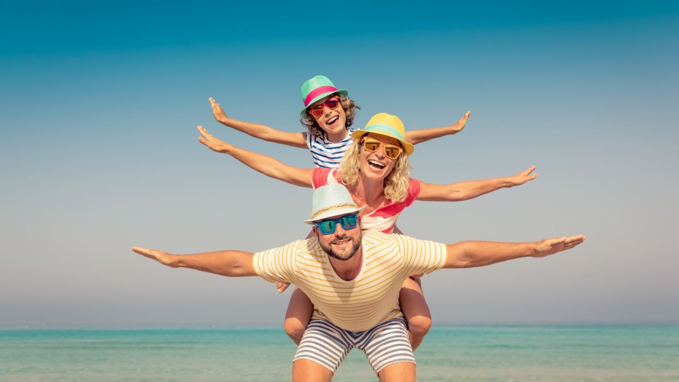 a family on holiday