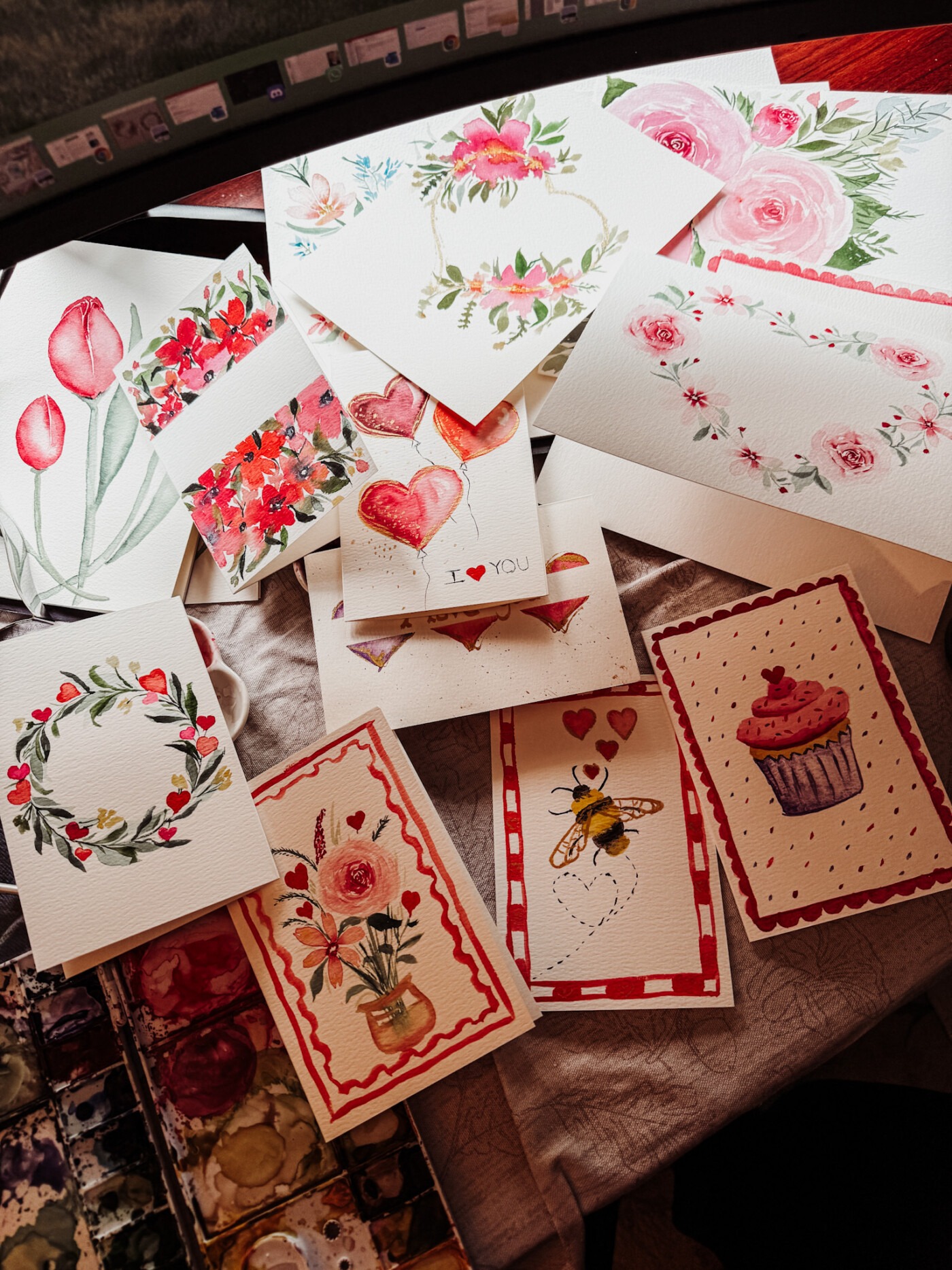 Valentines watercolours