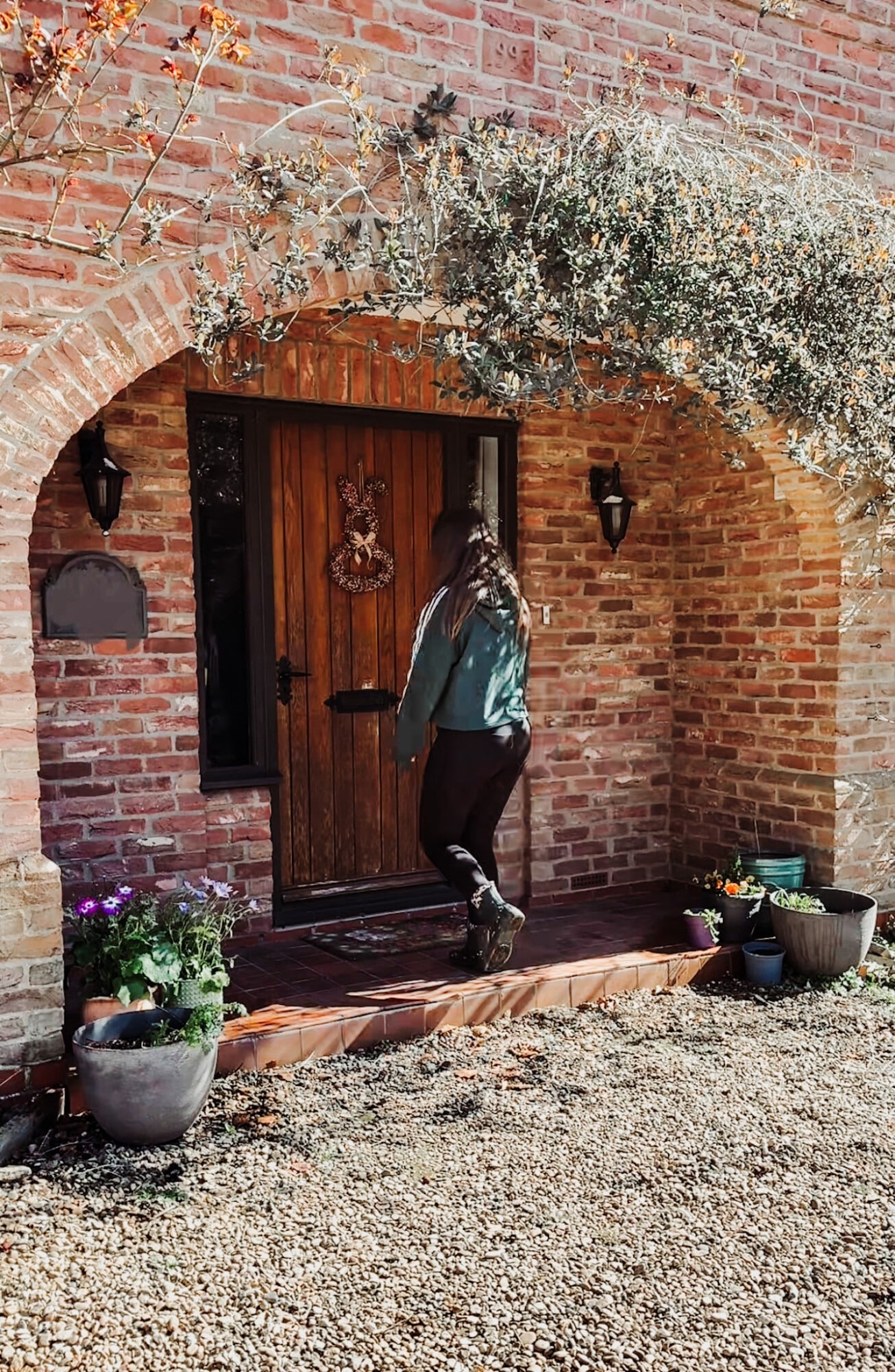 front porch in spring
