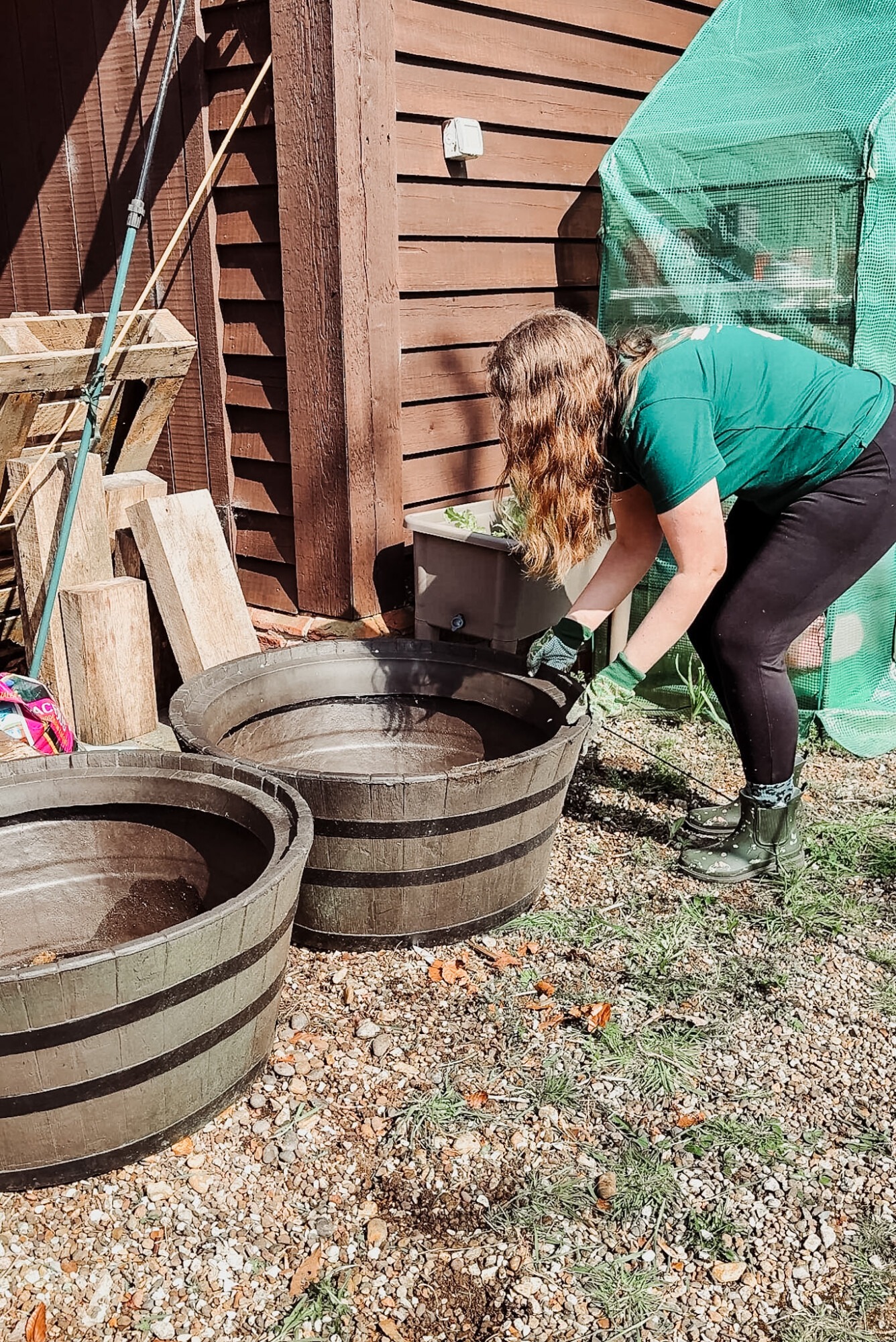 Putting large pots in my container garden